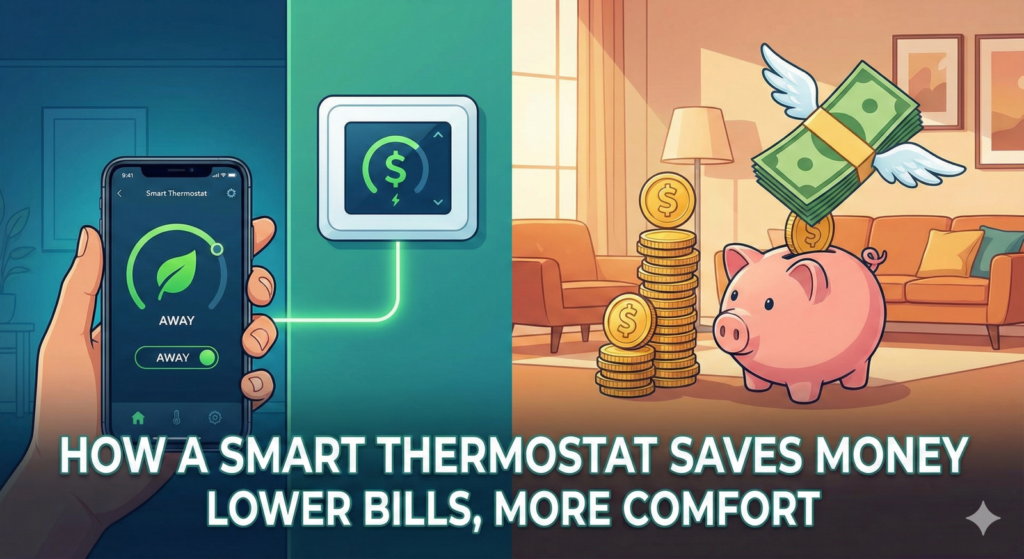 How does a smart thermostat save money